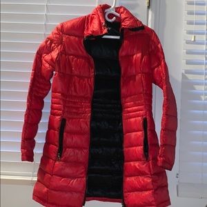 Red DKNY Puffer Jacket